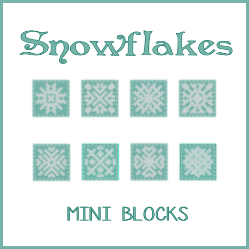 Mini Blocks MOKNIT Snowflakes G16 — Lissa Conley Designs